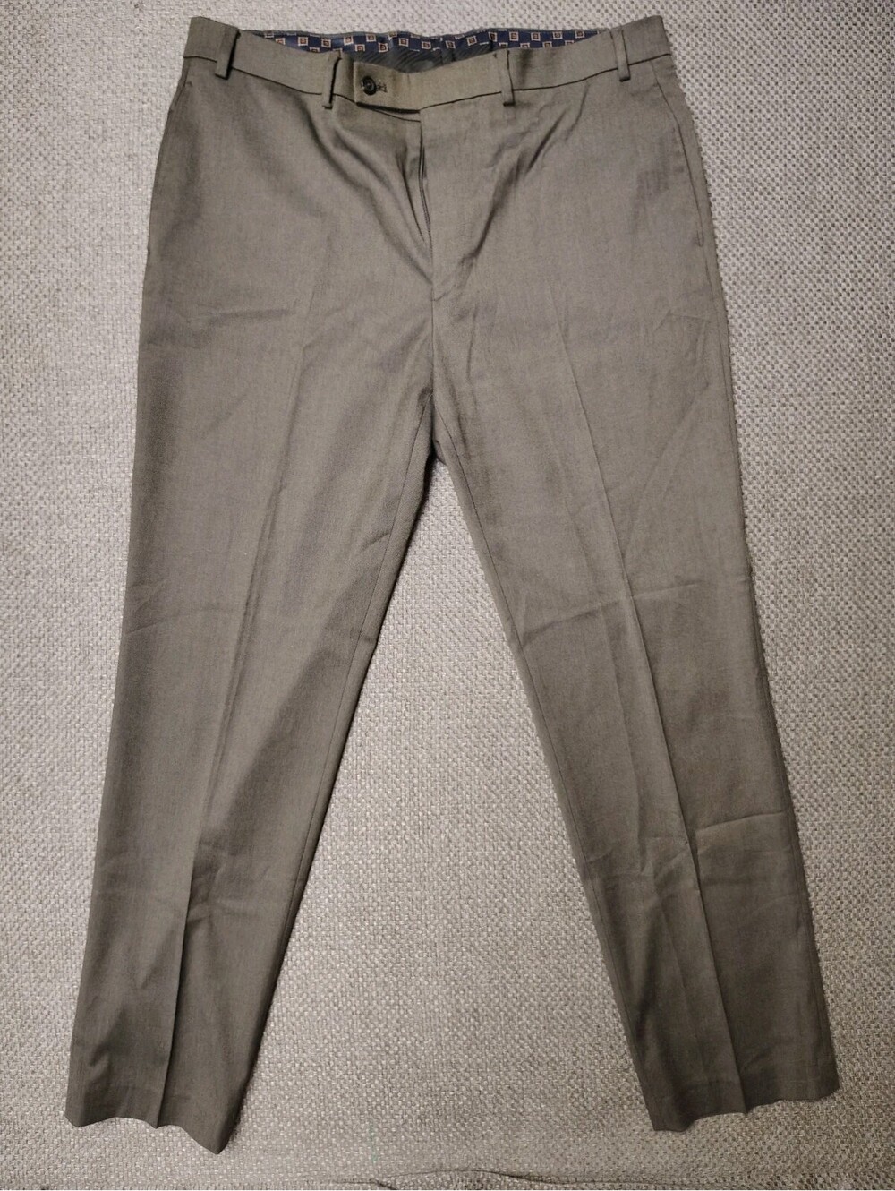 Lauren Ralph Lauren Men Dress Pants 38x32 Olive Brown Flat Front Slacks 38W 32L